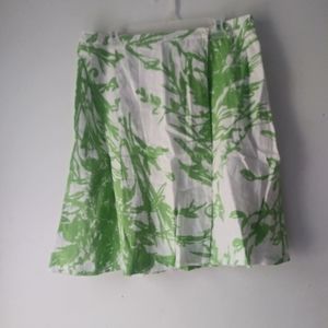 Coldwater Creek 100% Linen Faux Wrap Skirt Sz L